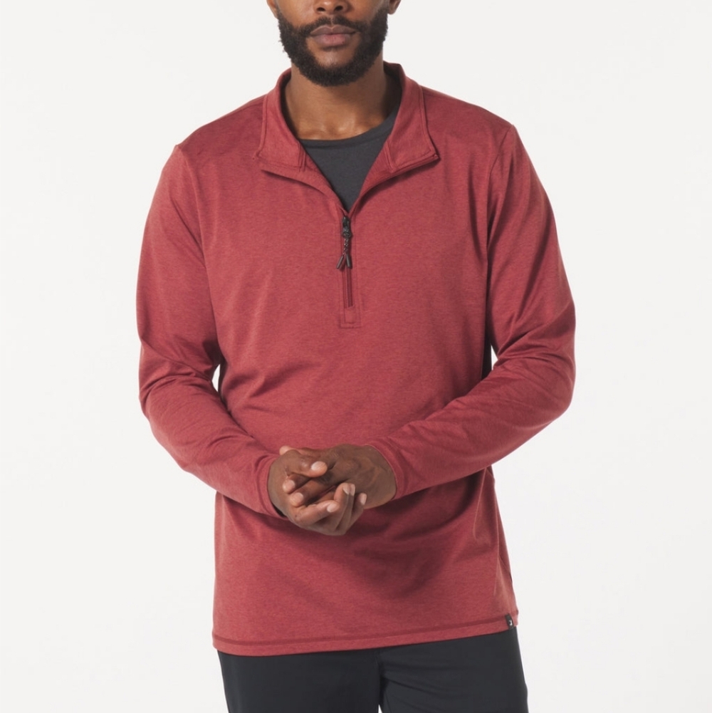 525. Glyder Tahoe 1/4 Zip Pullover | Color: Cardinal